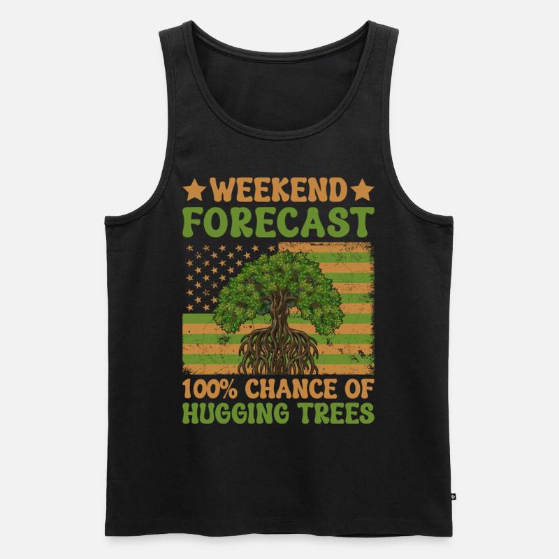 Tree Protector - Men's Premium Organic Tank Top - black