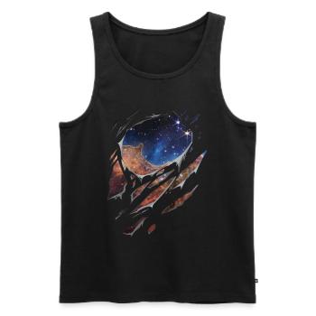 Astronomie Carina nebula galaxy zerrissen Geschenk - Männer Premium Bio Tank Top - Schwarz - Vorne - AI Model Male 178 light (178cm)