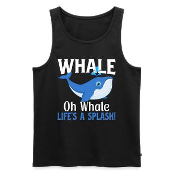 Wal oh Walleben ist ein Spritzer - Männer Premium Bio Tank Top - Schwarz - Vorne - AI Model Male 178 light (178cm)