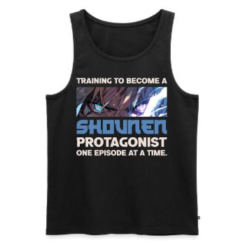 Funny Anime Watching Fantasy Manga Otaku Saying - Männer Premium Bio Tank Top - Schwarz - Vorne - Michal (187cm)