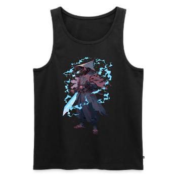 Demonic Cyber Samurai Shounen Manga Japanese Anime - Männer Premium Bio Tank Top - Schwarz - Vorne - Michal (187cm)