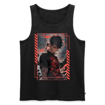 Punk Anime Demonic Dragons Japanese Vaporwave - Männer Premium Bio Tank Top - Schwarz - Vorne - Michal (187cm)