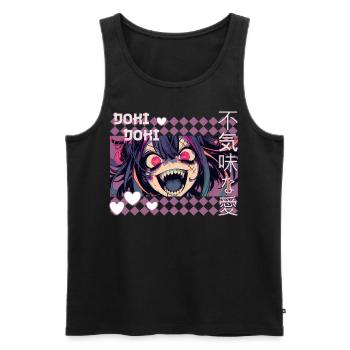 Yandere Anime Girl Japanese Harajuku Decora Goth F - Männer Premium Bio Tank Top - Schwarz - Vorne - AI Model Male 178 light (178cm)
