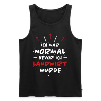 Landwirt Spruch Traktor Lustiges Landwirt Geschenk - Männer Premium Bio Tank Top - Schwarz - Vorne - Michal (187cm)
