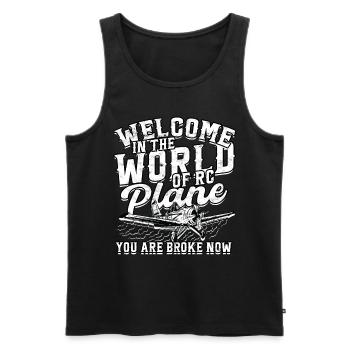Modellflugzeug Modellflieger World Of RC Planes - Männer Premium Bio Tank Top - Schwarz - Vorne - AI Model Male 178 light (178cm)