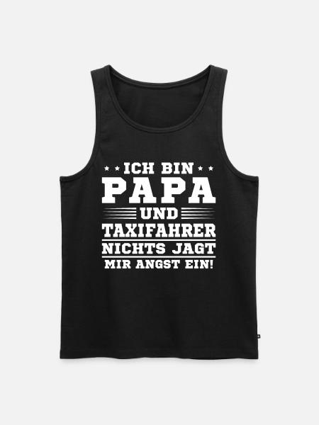 Dad and taxi driver - Men's Premium Organic Tank Top - black