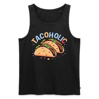 Tacoholic Mexican Food Lover Funny Taco Tuesday - Männer Premium Bio Tank Top - Schwarz - Vorne - Michal (187cm)