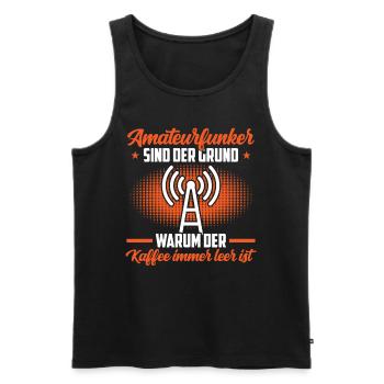 Amateurfunker sind der Grund Funkamateur - Männer Premium Bio Tank Top - Schwarz - Vorne - Michal (187cm)