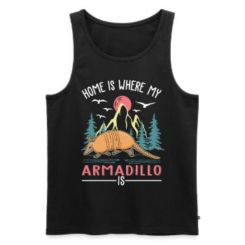 Armadillo Zuhause Gürteltier - Männer Premium Bio Tank Top - Schwarz - Vorne - AI Model Male 178 light (178cm)
