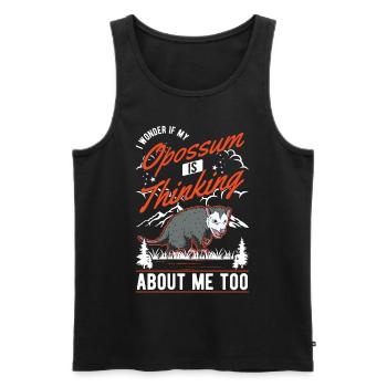 Opossum Geschenk Possum Beutelratte - Männer Premium Bio Tank Top - Schwarz - Vorne - AI Model Male 178 light (178cm)