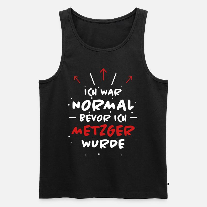 Metzger Spruch Fleischer Lustiges Metzger Geschenk - Männer Premium Bio Tank Top - Schwarz