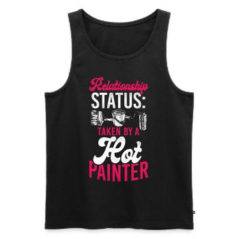 House Painter Decorator Girlfriend - Men's Premium Organic Tank Top - black - Front - Michal (187cm)
