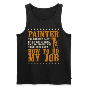 House Painter Decorator Painter - Männer Premium Bio Tank Top - Schwarz - Vorne - AI Model Male 178 light (178cm)