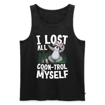 I Lost All Coon-Trol für einen Waschbär-Fan - Männer Premium Bio Tank Top - Schwarz - Vorne - Michal (187cm)