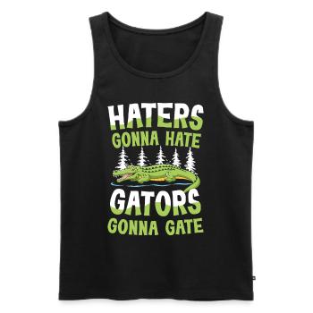 Lustiger Alligator Spruch Krokodil für Krokodil - Männer Premium Bio Tank Top - Schwarz - Vorne - Michal (187cm)