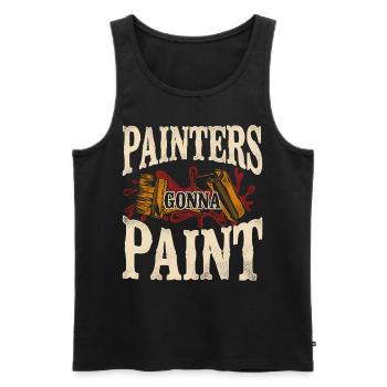 House Painter Decorator Pun - Männer Premium Bio Tank Top - Schwarz - Vorne - Michal (187cm)