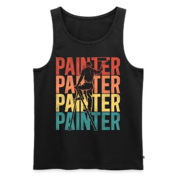 House Painter Decorator Vintage - Männer Premium Bio Tank Top - Schwarz - Vorne - Michal (187cm)