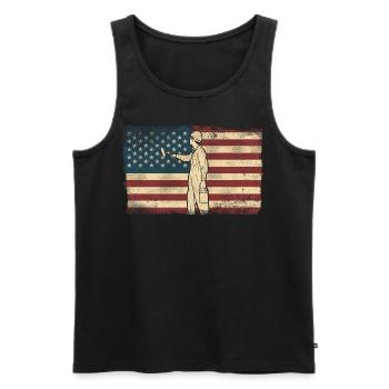 House Painter Decorator American - Men's Premium Organic Tank Top - black - Front - Michal (187cm)