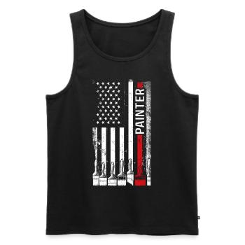 House Painter Decorator American - Männer Premium Bio Tank Top - Schwarz - Vorne - Michal (187cm)