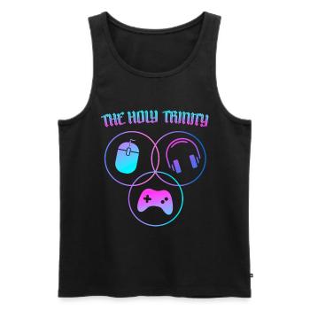 Die Heilige Dreifaltigkeit Des Gaming RGB - Männer Premium Bio Tank Top - Schwarz - Vorne - AI Model Male 178 light (178cm)