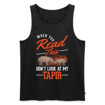 Tapir Lowland Tapir Tapirdae Tapir - Men's Premium Organic Tank Top - black - Front - AI Model Male 178 light (178cm)