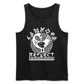 Symbole Sankofa Reflect Adinkra Ghana - Débardeur bio Premium Homme - noir - Devant - Michal (187cm)
