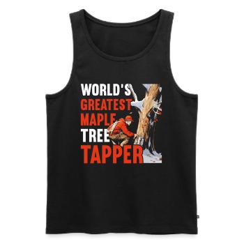 Maple Syrup Maple Tree Maple Sap - Men's Premium Organic Tank Top - black - Front - AI Model Male 178 light (178cm)