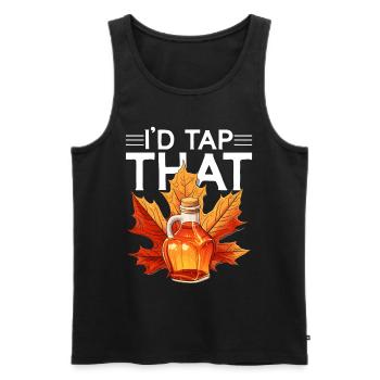 Maple Syrup Maple Tree Maple Sap I'd Tap That - Men's Premium Organic Tank Top - black - Front - AI Model Male 178 light (178cm)