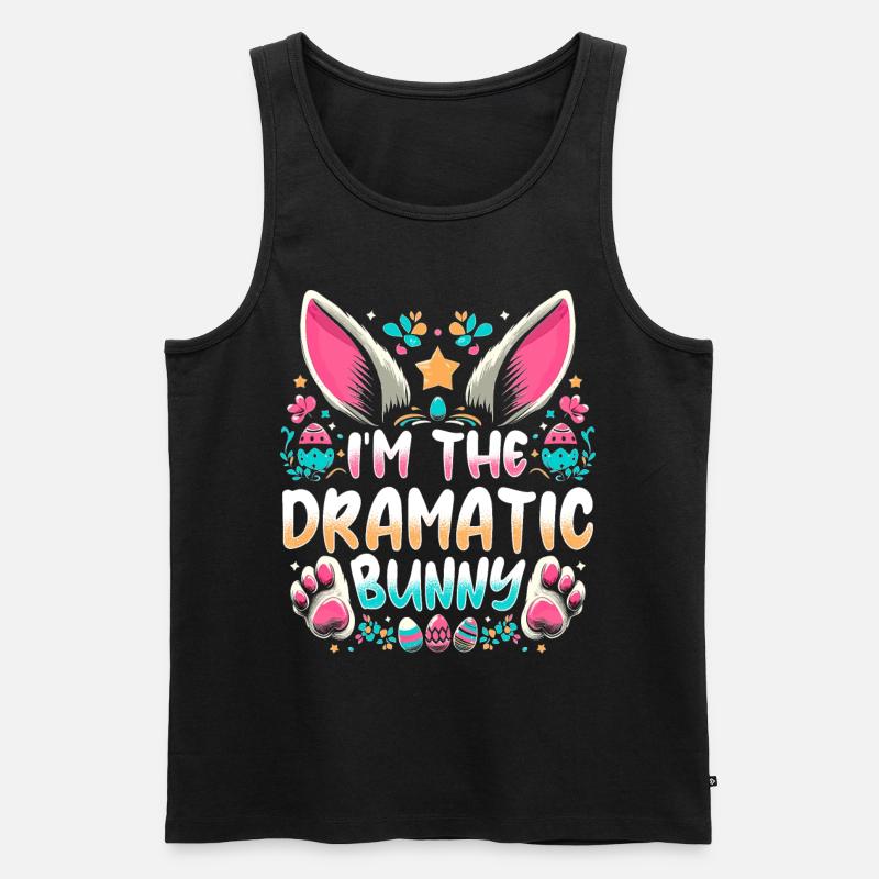 I'm The Dramatic Bunny - Männer Premium Bio Tank Top - Schwarz