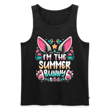 I'm The Summer Bunny - Männer Premium Bio Tank Top - Schwarz - Vorne - AI Model Male 178 light (178cm)