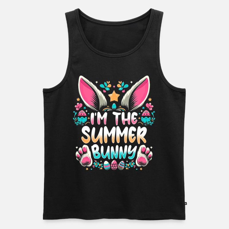 I'm The Summer Bunny - Männer Premium Bio Tank Top - Schwarz