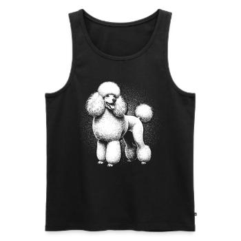 Pudel Hund - Männer Premium Bio Tank Top - Schwarz - Vorne - AI Model Male 178 light (178cm)