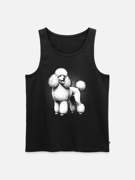 Poodle Dog - Men's Premium Organic Tank Top - black