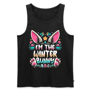 I'm The Winter Bunny - Männer Premium Bio Tank Top - Schwarz - Vorne - AI Model Male 178 light (178cm)