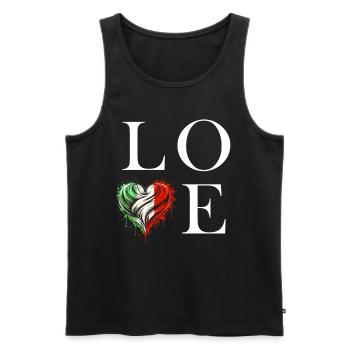 Aimer l’Italie - Débardeur bio Premium Homme - noir - Devant - Michal (187cm)