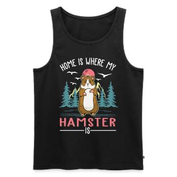 Zuhause ist wo mein Hamster ist Hamsterrad - Männer Premium Bio Tank Top - Schwarz - Vorne - AI Model Male 178 light (178cm)