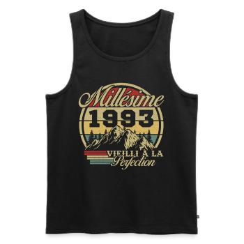 Vintage 1993, Vintage 1993 Birthday Gift - Men's Premium Organic Tank Top - black - Front - AI Model Male 178 light (178cm)