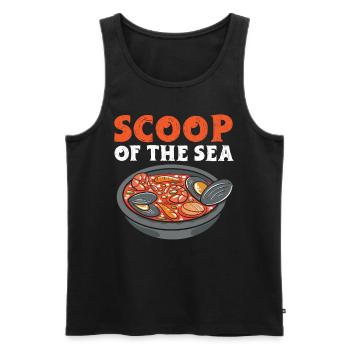 Cioppino Lover Foodie Nourriture Mer Américaine - Débardeur bio Premium Homme - noir - Devant - Michal (187cm)