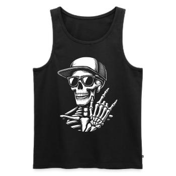 Rock Musik, Rocker, Heavy Metal Punk Rock Festival - Männer Premium Bio Tank Top - Schwarz - Vorne - Michal (187cm)