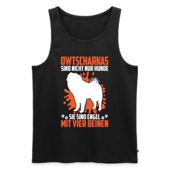 Ovcharka Have a Caucasian Ovcharka - Men's Premium Organic Tank Top - black - Front - Michal (187cm)