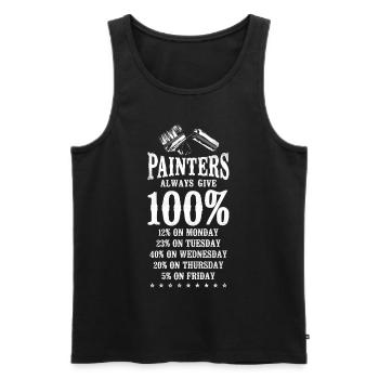 House Painter Decorator Painters - Men's Premium Organic Tank Top - black - Front - AI Model Male 178 light (178cm)
