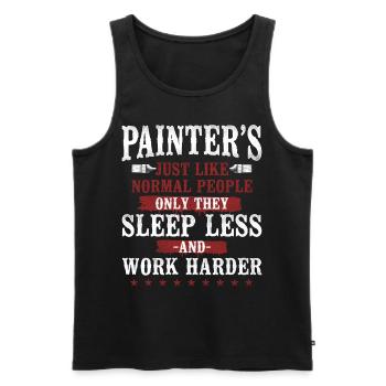 House Painter Decorator Painters - Men's Premium Organic Tank Top - black - Front - AI Model Male 178 light (178cm)