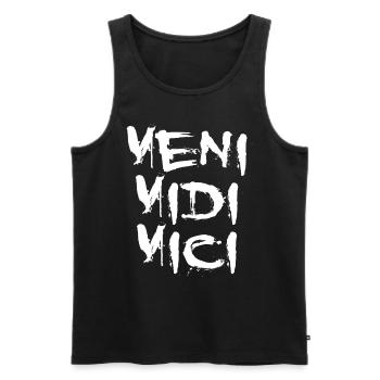 Veni Vidi Vici Ultras Antique Rome Empire - Débardeur bio Premium Homme - noir - Devant - AI Model Male 178 light (178cm)