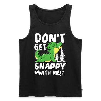 Snappy With Me Krokodil für Krokodil Fan - Männer Premium Bio Tank Top - Schwarz - Vorne - Michal (187cm)