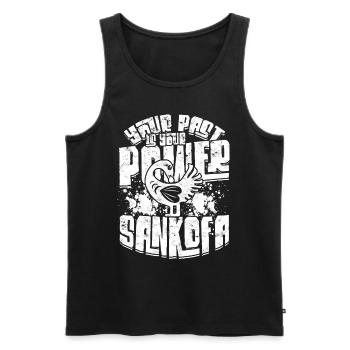 Sankofa Your Past Is Your Power - Men's Premium Organic Tank Top - black - Front - Michal (187cm)