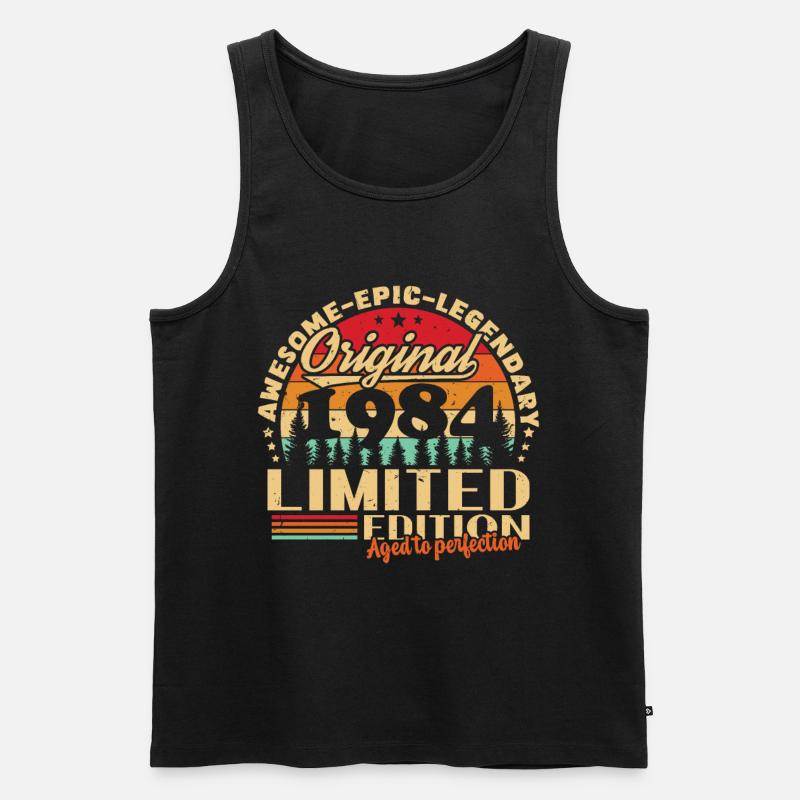 Original 1984 Vintage Retro Jubiläumsgeschenk - Männer Premium Bio Tank Top - Schwarz