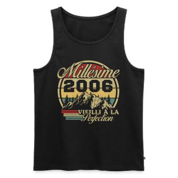 Vintage 2006, Vintage 2006 Birthday Gift - Men's Premium Organic Tank Top - black - Front - Michal (187cm)