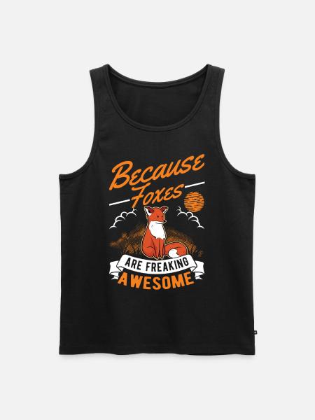 Fuchs Geschenk Rotfuchs - Männer Premium Bio Tank Top - Schwarz