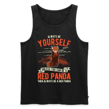 Roter Panda Geschenk Red Panda - Männer Premium Bio Tank Top - Schwarz - Vorne - AI Model Male 178 light (178cm)