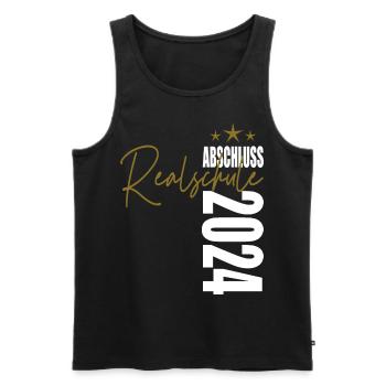 Abschluss 2024 Realschule - Männer Premium Bio Tank Top - Schwarz - Vorne - AI Model Male 178 light (178cm)